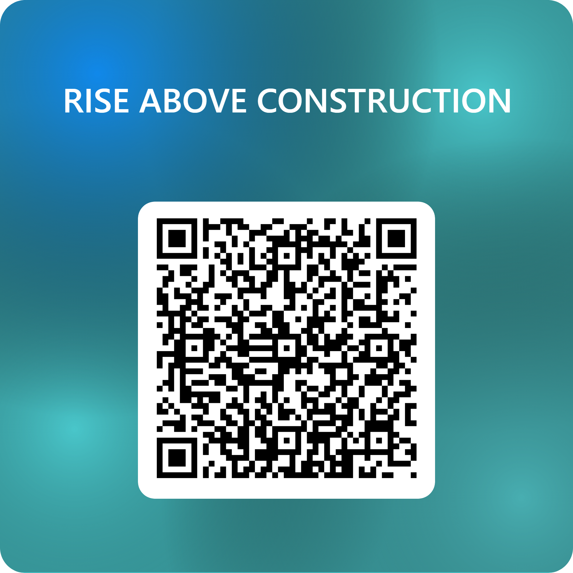 Hiring QR code from the current Rise Above Construction website