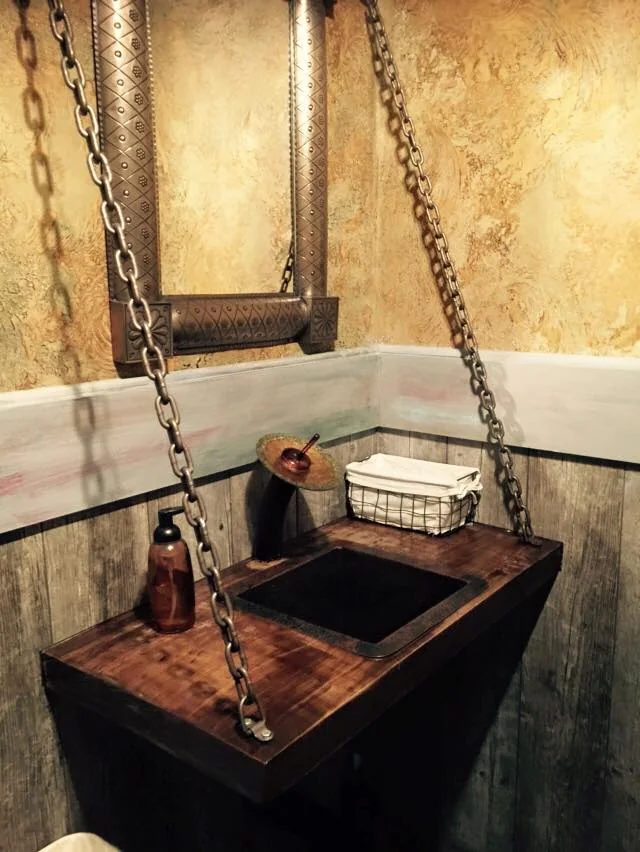 Custom restroom vanity., Cielo Restaurant, Braintree, MA