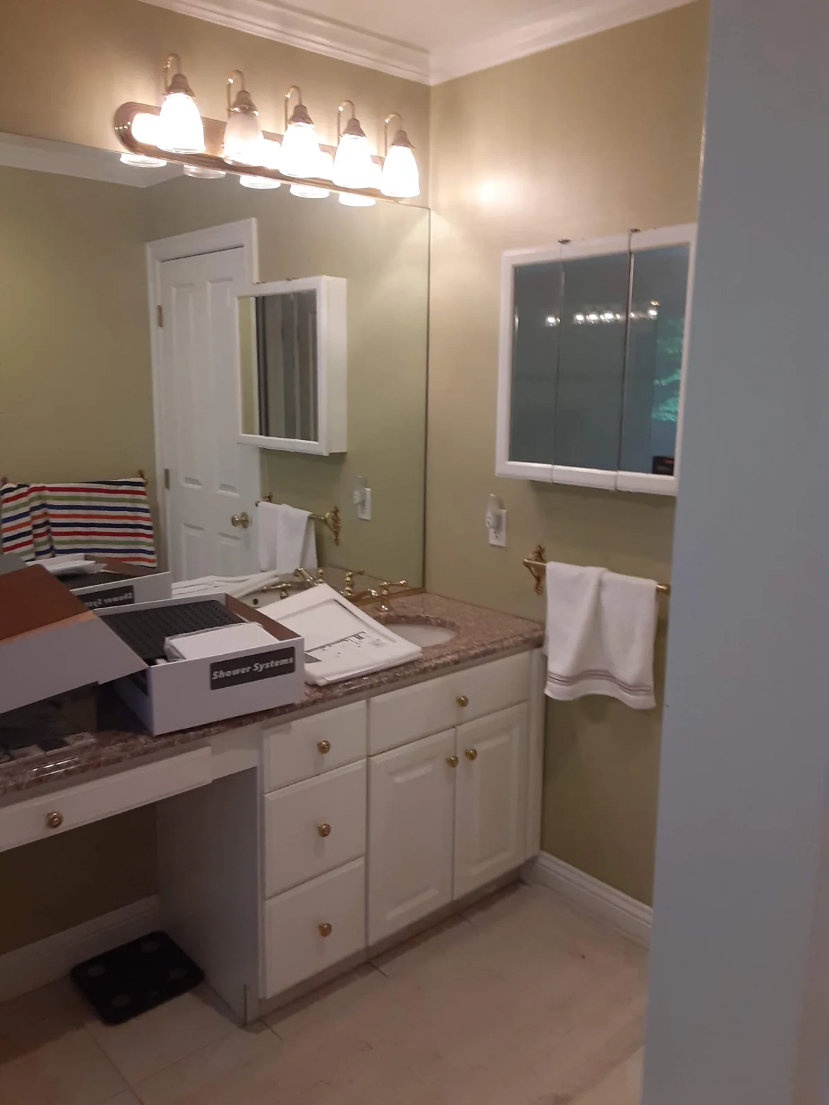 Vanity before remodeling, Bathroom remodel, East Greenwich, RI