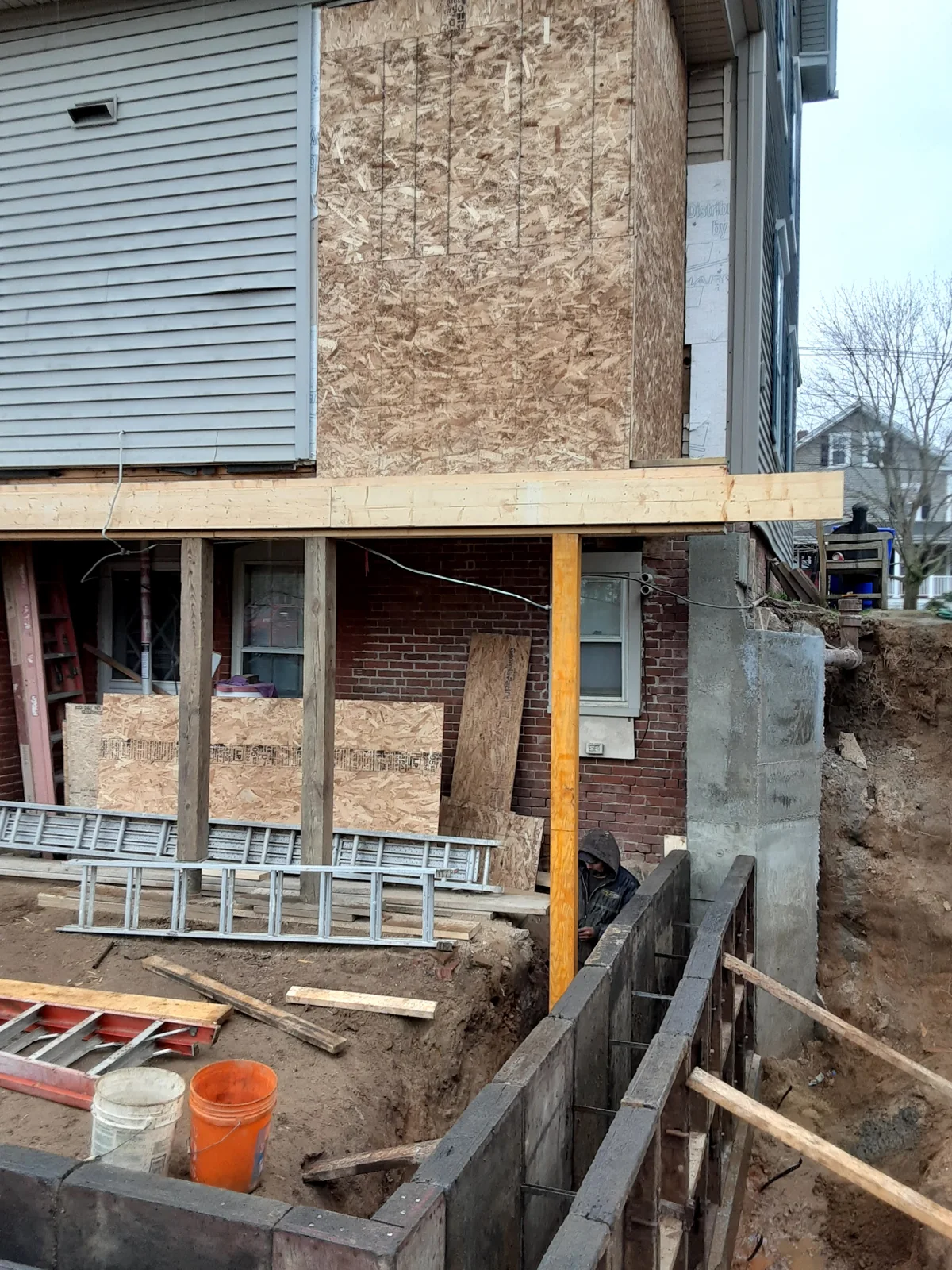 Foundation formwork, Deck addition, West Warwick, RI