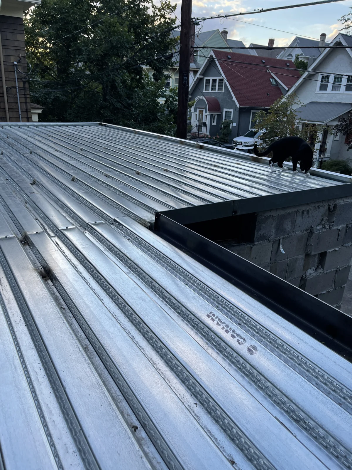 Roof deck ready for concrete, Garage & garden roof deck, Providence, RI