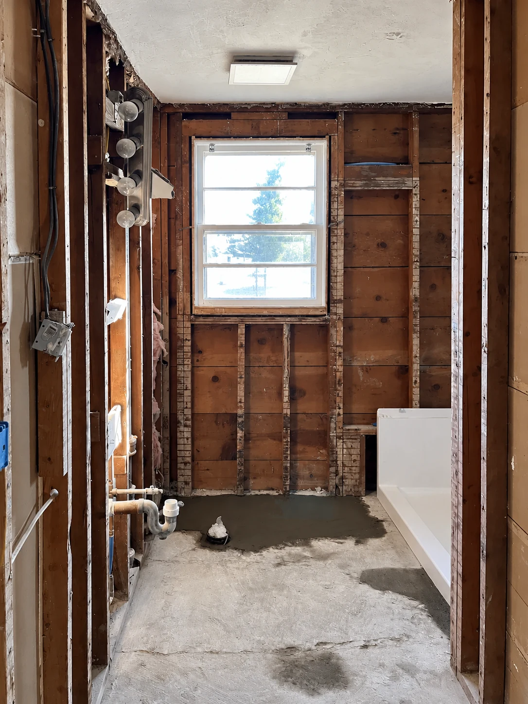 Bathroom during construction, Kitchen & bathroom remodel, Warwick, RI